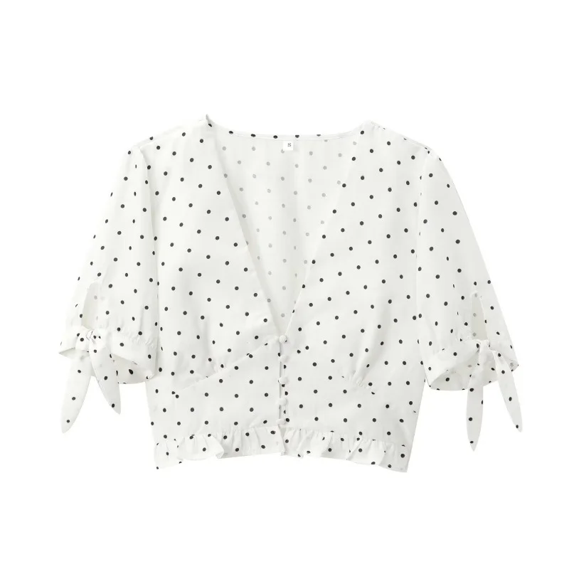Withered Casual Versatile V-neck Blended Polka Dot Short Shirt Top Woman Clothes Shirts & Blouses Women's Clothes Shirts Tops
Withered Casual Versatile V-neck Blended Polka Dot Short Shirt Top Woman Clothes Shirts & Blouses Women's Clothes Shirts Tops