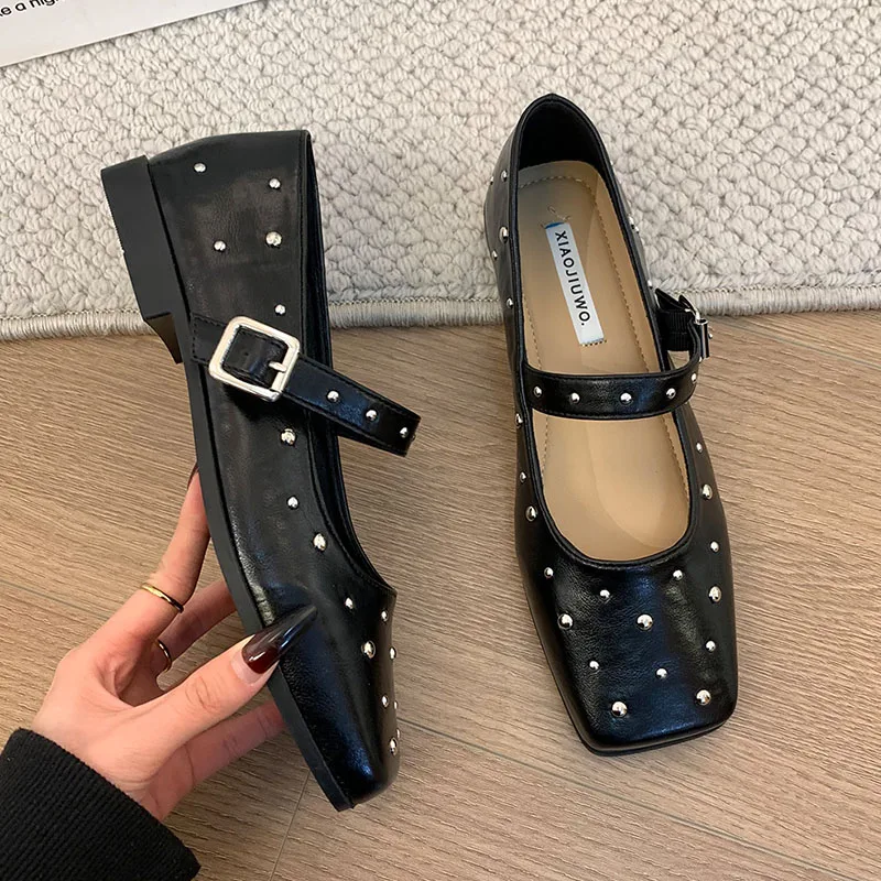 2024 Spring Autumn Black Women Flats Shoes Fashion Shallow Buckle Ladies Shoes Soft Leather Women's Mary Jane Shoes
2024 Spring Autumn Black Women Flats Shoes Fashion Shallow Buckle Ladies Shoes Soft Leather Women's Mary Jane Shoes