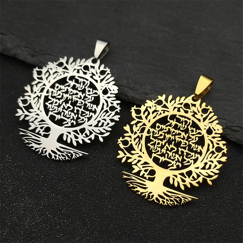 3Pcs Tree Of Life Quran Hollow Pendants For Women Men Stainless Steel Gold Silver Color Trend Islam Muslin Charms Jewelry 
3Pcs Tree Of Life Quran Hollow Pendants For Women Men Stainless Steel Gold Silver Color Trend Islam Muslin Charms Jewelry
