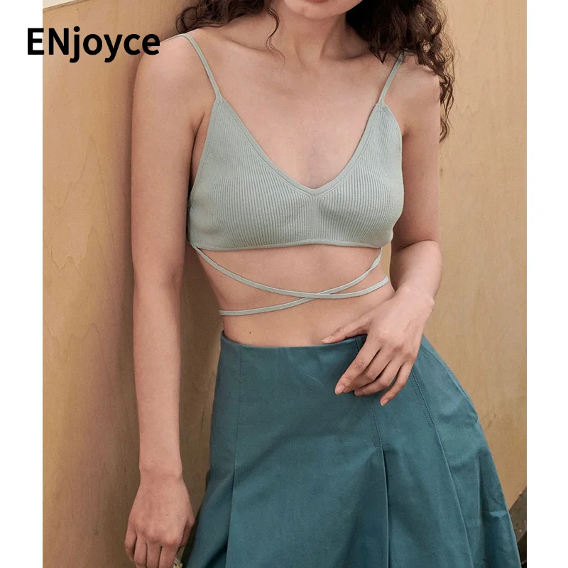 ENjoyce Summer Women Korean Open Back Lace up Bra Tank Top Y2K Streetwear Slim Sleeveless Vest Beach Holiday Cool Strap Clothing
ENjoyce Summer Women Korean Open Back Lace up Bra Tank Top Y2K Streetwear Slim Sleeveless Vest Beach Holiday Cool Strap Clothing