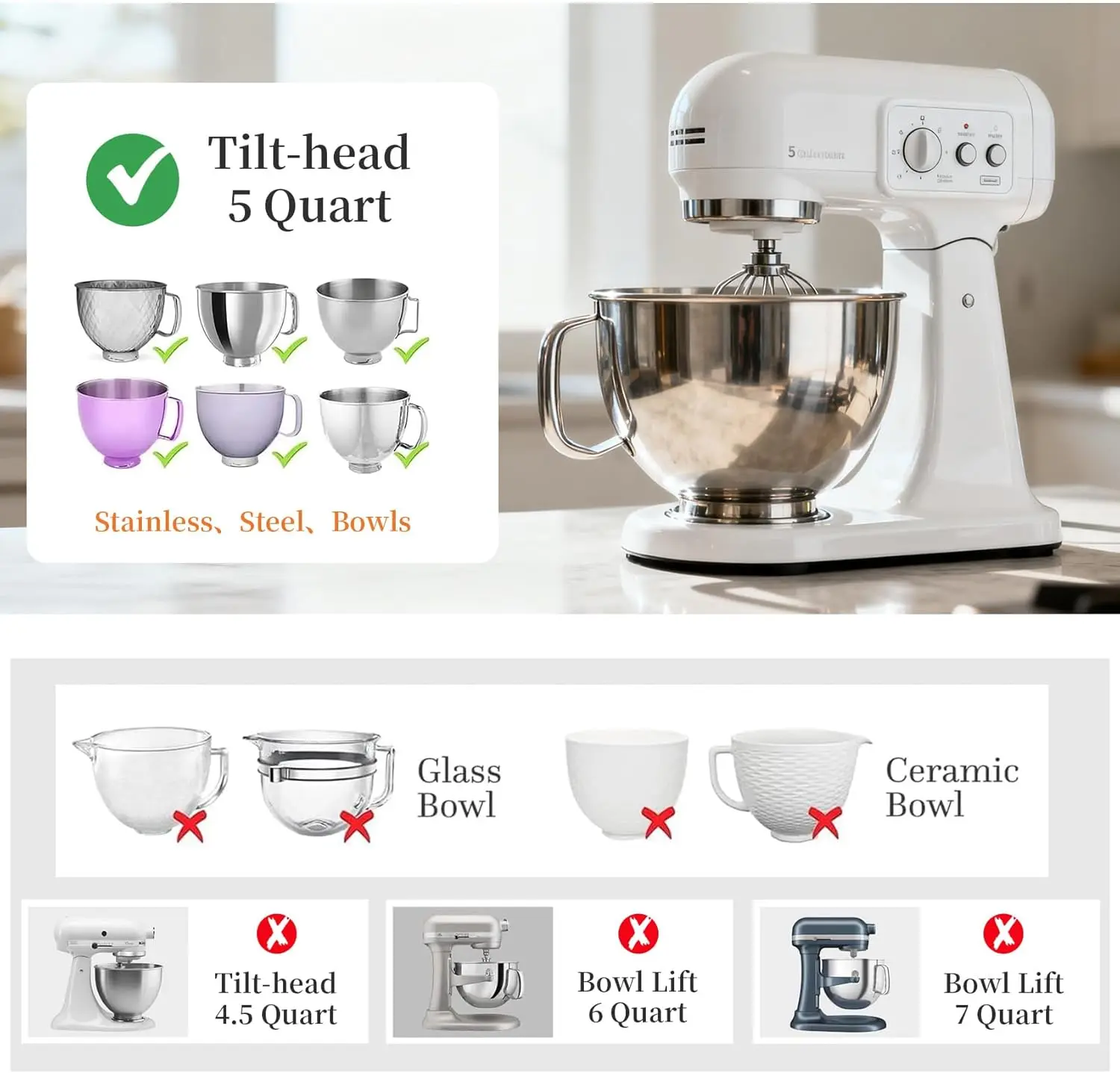 Silicone Liners for KitchenAid 5 Qt Mixers Non Silicone Bowl Insert Heat Resistant Easy Cleanup and Dishwasher Safe
Silicone Liners for KitchenAid 5 Qt Mixers Non Silicone Bowl Insert Heat Resistant Easy Cleanup and Dishwasher Safe