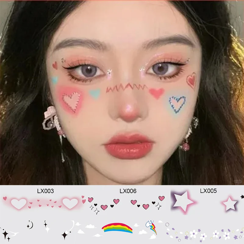 1PCS Y2K Cute Face Temporary Tattoo Sticker Temporary Transfer Slider Waterproof Kawaii Decal For DIY Body Face Decora(15.8*6CM)
1PCS Y2K Cute Face Temporary Tattoo Sticker Temporary Transfer Slider Waterproof Kawaii Decal For DIY Body Face Decora(15.8*6CM)