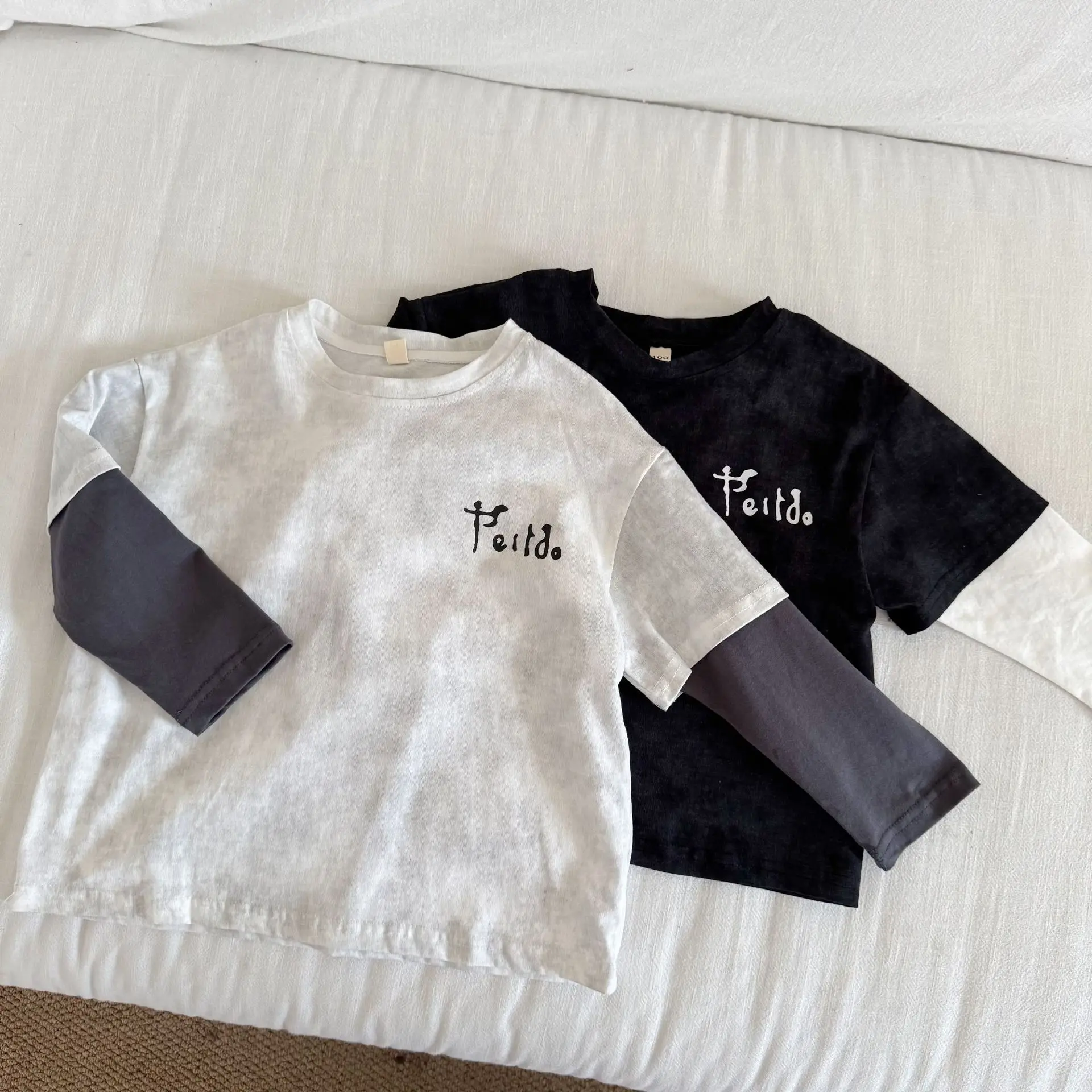 Autumn Unisex Kids Two-in-One Long Sleeve Top Vintage Washed Graphic Print Loose Toddler Base Layer
Autumn Unisex Kids Two-in-One Long Sleeve Top Vintage Washed Graphic Print Loose Toddler Base Layer