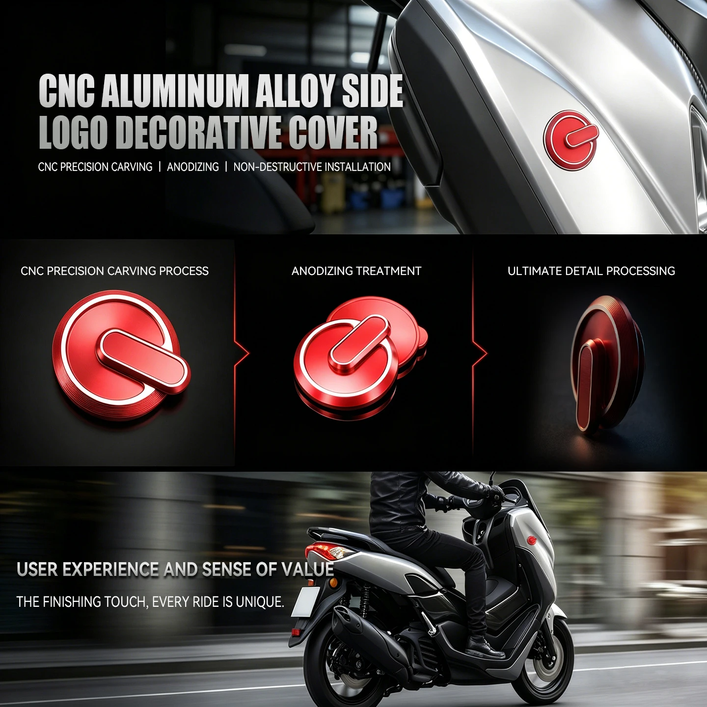 Motorcycle CNC Aluminum Alloy Side Emblem Sticker Decoration Cover For YAMAHA XMAX250 XMAX300 Modified Accessory
Motorcycle CNC Aluminum Alloy Side Emblem Sticker Decoration Cover For YAMAHA XMAX250 XMAX300 Modified Accessory