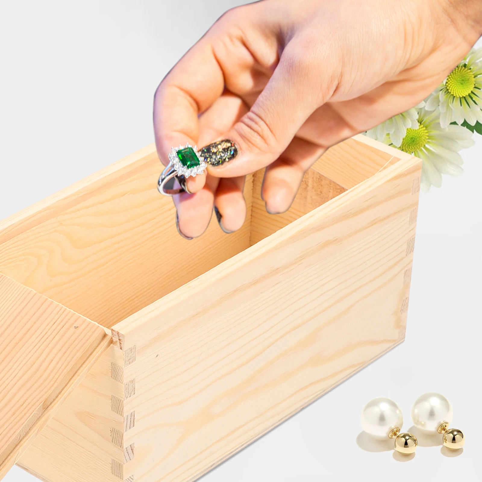 Compact Wooden Jewelry Box Organizer Case Portable Design Sturdy Structure Scratchproof Storage for Accessories and Sundries
Compact Wooden Jewelry Box Organizer Case Portable Design Sturdy Structure Scratchproof Storage for Accessories and Sundries