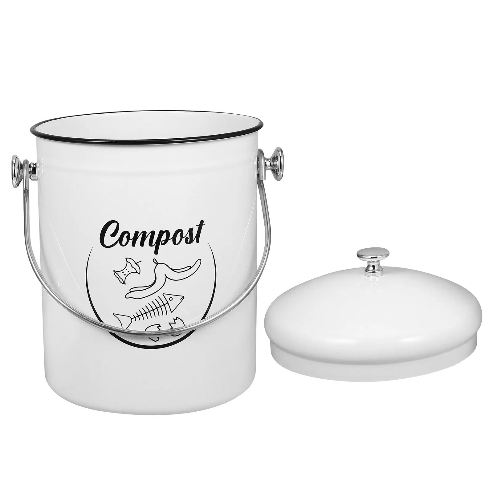 Kitchen Compost Bin Iron Lid Large Capacity Food Waste Trash Can Countertop Recycle Bin Garbage Can Trash Cans
Kitchen Compost Bin Iron Lid Large Capacity Food Waste Trash Can Countertop Recycle Bin Garbage Can Trash Cans