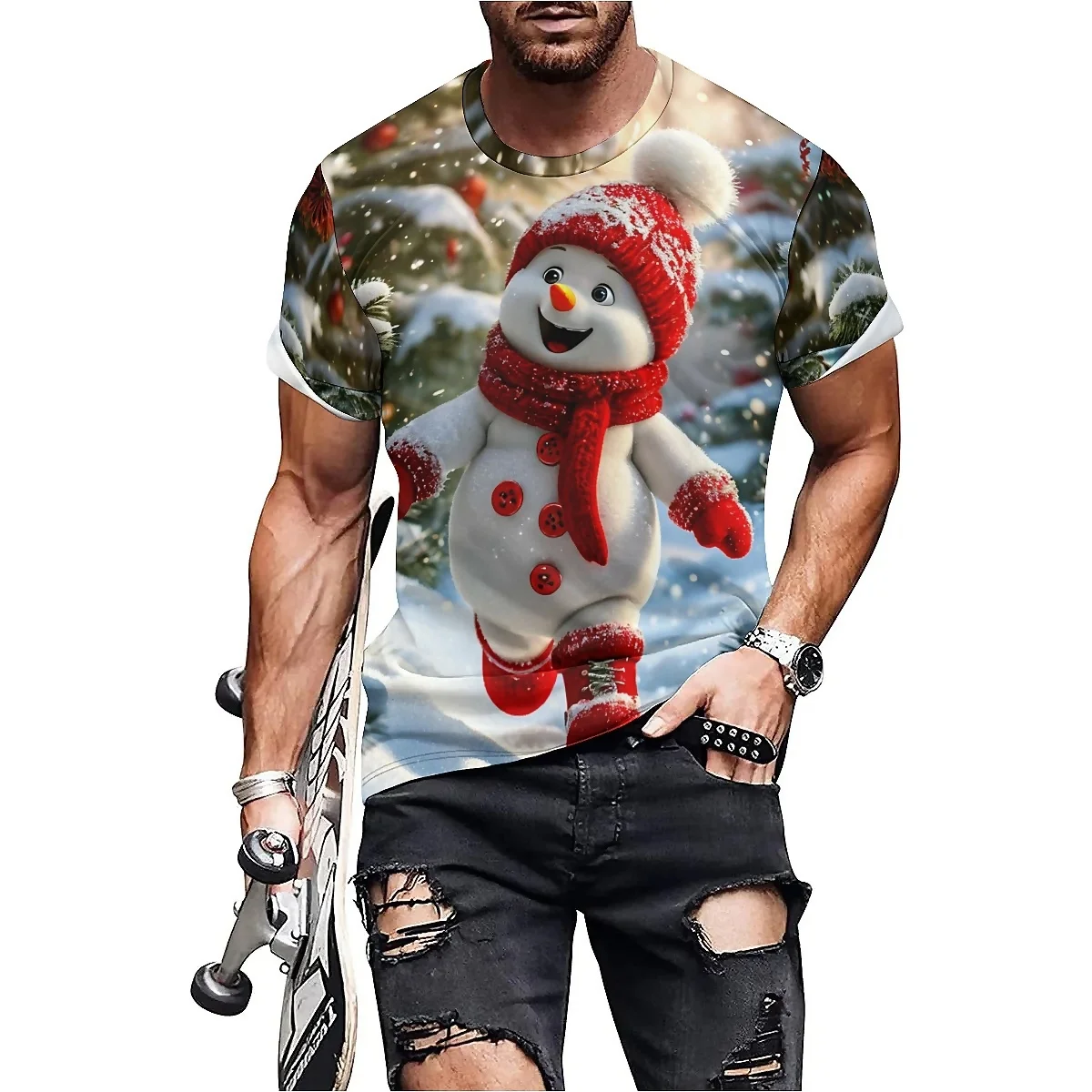 Novel Loose Hip-Hop Style Men's 3D Printed Short Sleeve T-Shirt - Smooth Shirt
Novel Loose Hip-Hop Style Men's 3D Printed Short Sleeve T-Shirt - Smooth Shirt