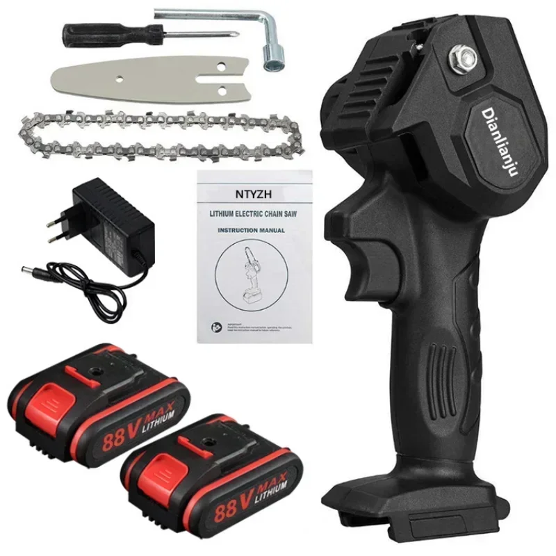 l 1080W 4Inch 88VF Mini Electric Chain Saw with Upgraded Battery Rechargeable Woodworking Pruning One-handed Saw Garden Tool
l 1080W 4Inch 88VF Mini Electric Chain Saw with Upgraded Battery Rechargeable Woodworking Pruning One-handed Saw Garden Tool