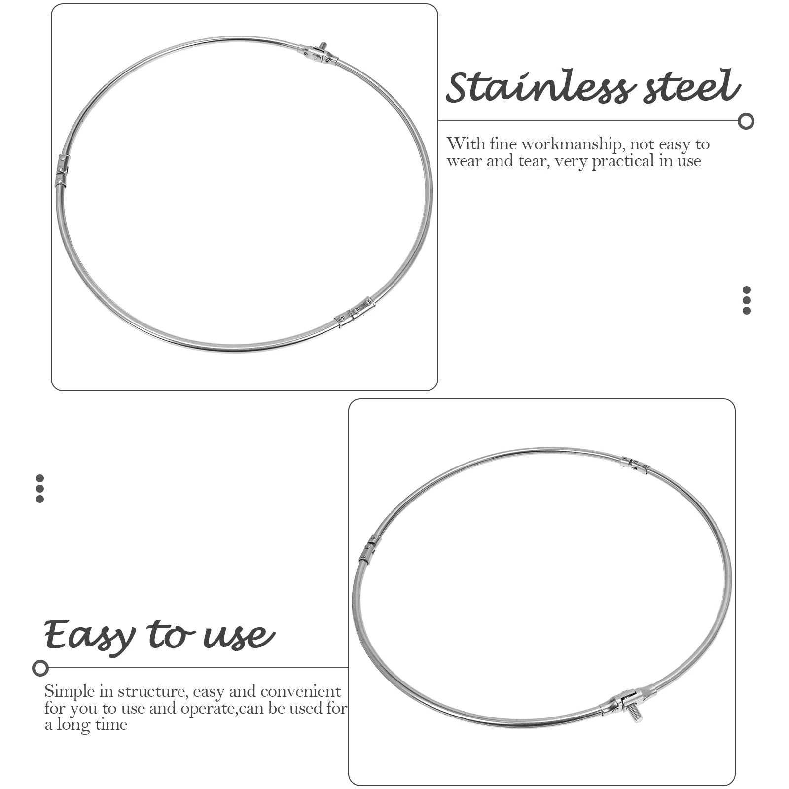 5 Pcs Steel Fishing Net Ring Fishing Mesh Ring Durable Lightweight Portable Mesh Circle Supplies Practical Tools 
5 Pcs Steel Fishing Net Ring Fishing Mesh Ring Durable Lightweight Portable Mesh Circle Supplies Practical Tools