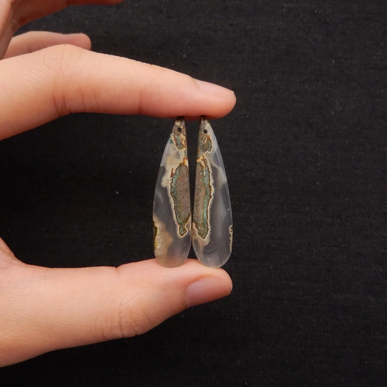 Women's Semiprecious Natural Stone Tear Drop Earring Beads 40x9x2mm 4.4g Agate Jewelry Accessories
Women's Semiprecious Natural Stone Tear Drop Earring Beads 40x9x2mm 4.4g Agate Jewelry Accessories