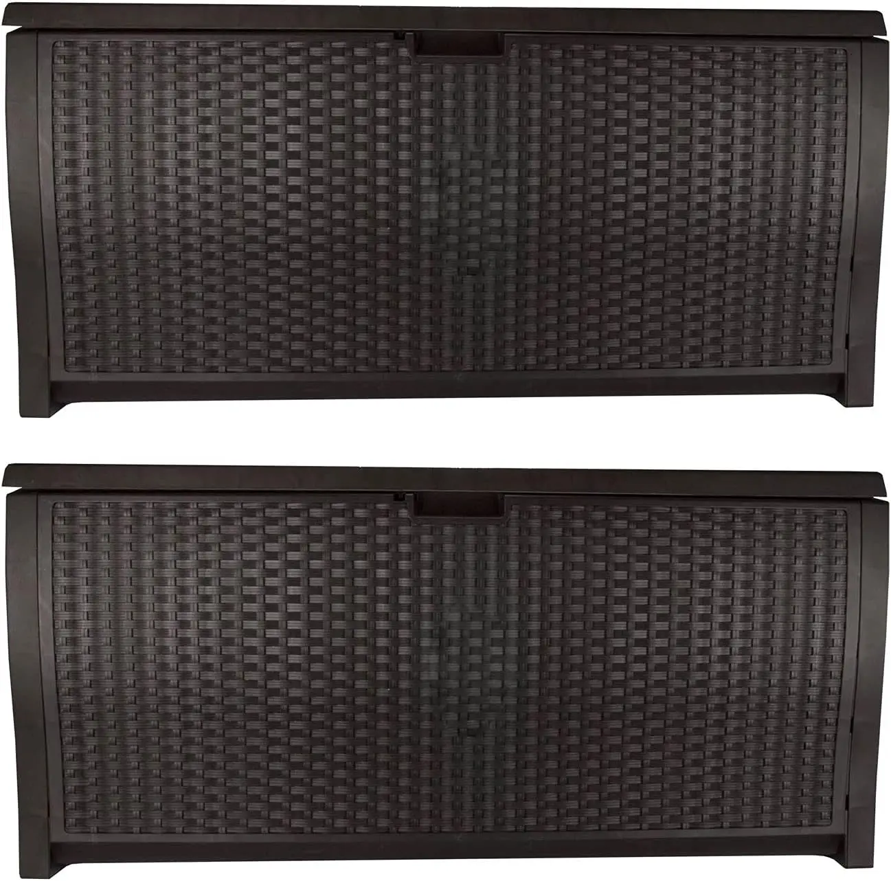 99 Gallon Plastic Wicker Deck Box Container Storage for Garden, Garage, Home, Pool, Indoor and Outdoor Use, Mocha (2 Pack)
99 Gallon Plastic Wicker Deck Box Container Storage for Garden, Garage, Home, Pool, Indoor and Outdoor Use, Mocha (2 Pack)