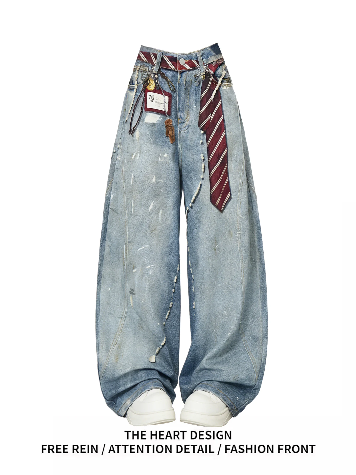 American Retro Print Wide Leg Jeans Women Loose Silhouette High Waist Casual Spring New Design Loose Fit Floor Length Pants
American Retro Print Wide Leg Jeans Women Loose Silhouette High Waist Casual Spring New Design Loose Fit Floor Length Pants