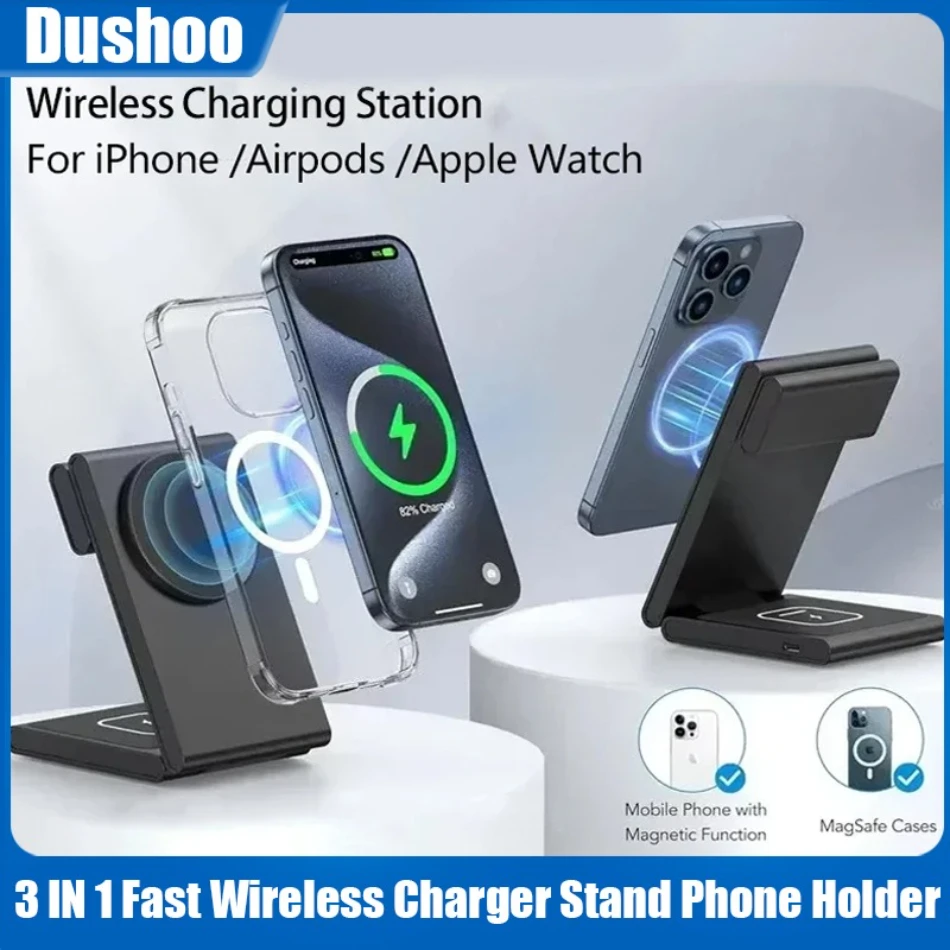 3 in 1 Magnetic Wireless Charger Stand Fast Charging Holder for iPhone 16-12 Pro Max Mini AirPods 4 3 2 for Apple Watch Station*
3 in 1 Magnetic Wireless Charger Stand Fast Charging Holder for iPhone 16-12 Pro Max Mini AirPods 4 3 2 for Apple Watch Station*