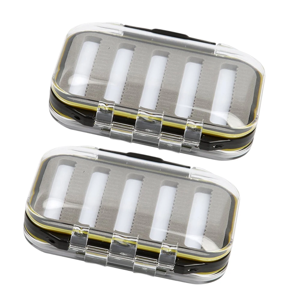 2Pcs Fly Box Waterproof Double Sided High Density Hard Plastic Fly Fishing Tackle Box Transparent ABS Lid Non Slip Grip Pocket
2Pcs Fly Box Waterproof Double Sided High Density Hard Plastic Fly Fishing Tackle Box Transparent ABS Lid Non Slip Grip Pocket