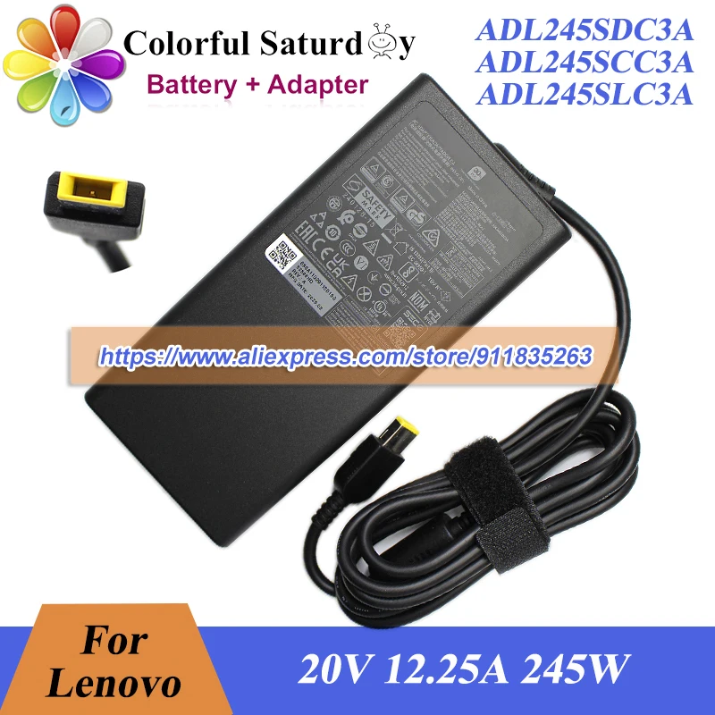 Original ADL245SDC3A ADL245SCC3A ADL245SLC3A AC Adapter 20V 12.25A 245W SA11Q29115 5A11Q29116 For Lenovo Legion PRO 5 Laptop
Original ADL245SDC3A ADL245SCC3A ADL245SLC3A AC Adapter 20V 12.25A 245W SA11Q29115 5A11Q29116 For Lenovo Legion PRO 5 Laptop