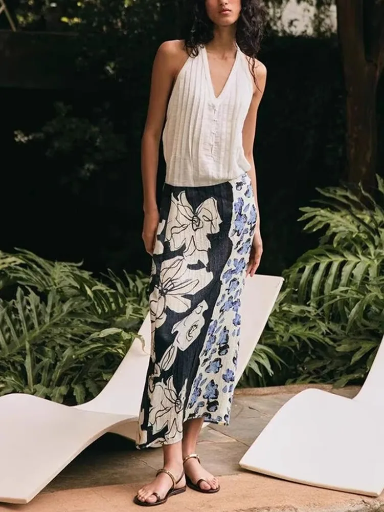 2025 New Faion Silk Satin Print Midi Skirt Women's Sle f-length Skirts High Waist A-line Loose Fit Commute Summer
2025 New Faion Silk Satin Print Midi Skirt Women's Sle f-length Skirts High Waist A-line Loose Fit Commute Summer
