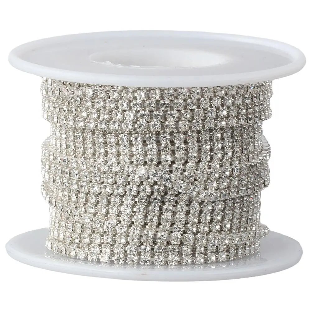 SS6/2mm Crystal Rhinestone Trim Rhinestone Silver Rhinestone Close Chain Trim 10 Yards Claw Rhinestone String Decoration
SS6/2mm Crystal Rhinestone Trim Rhinestone Silver Rhinestone Close Chain Trim 10 Yards Claw Rhinestone String Decoration