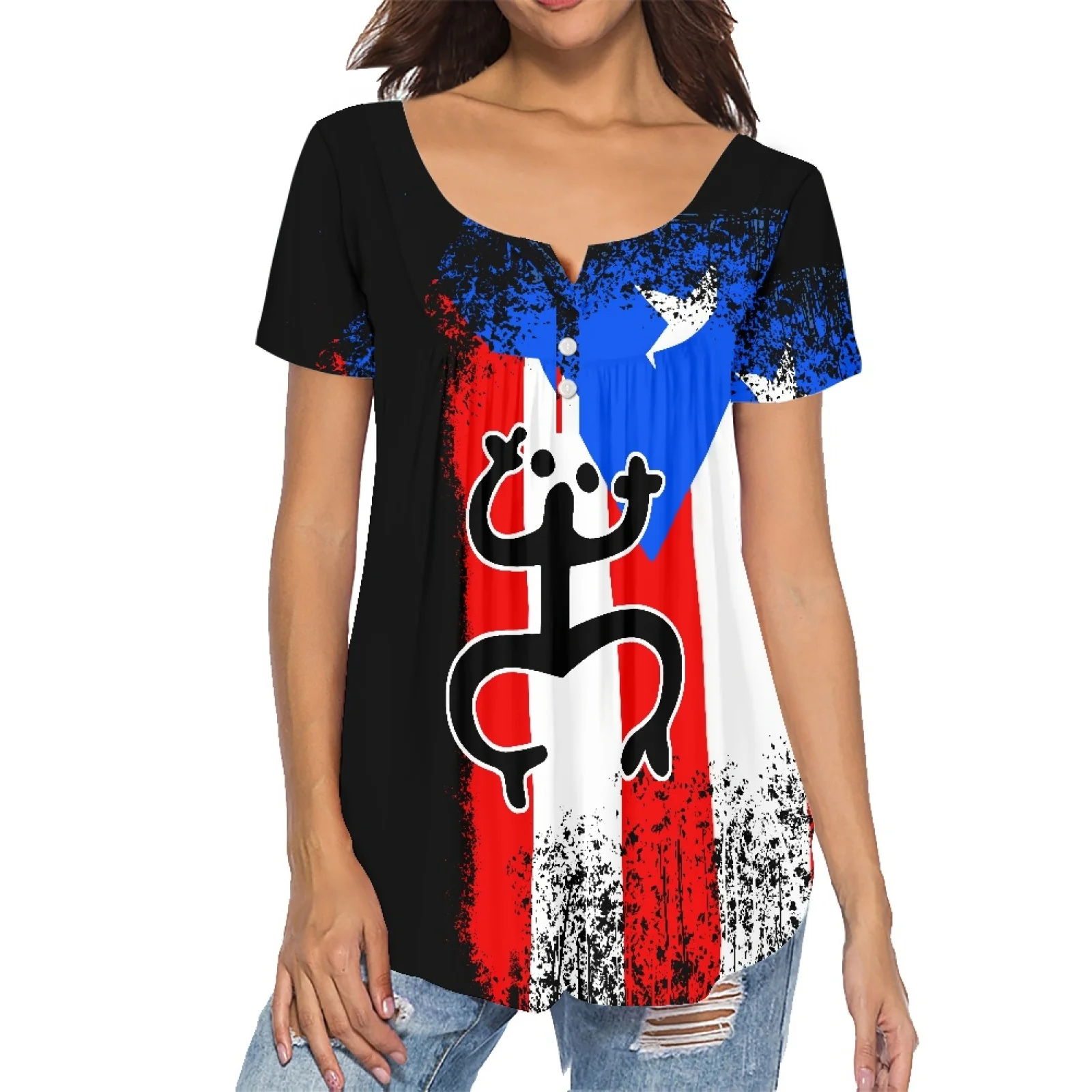 New Arrivals Fashion Polynesia Tribe Funny Printing Women Short Sleeve V-neck Casual Women T-Shirts 2023 Summer Girls Shirts
New Arrivals Fashion Polynesia Tribe Funny Printing Women Short Sleeve V-neck Casual Women T-Shirts 2023 Summer Girls Shirts
