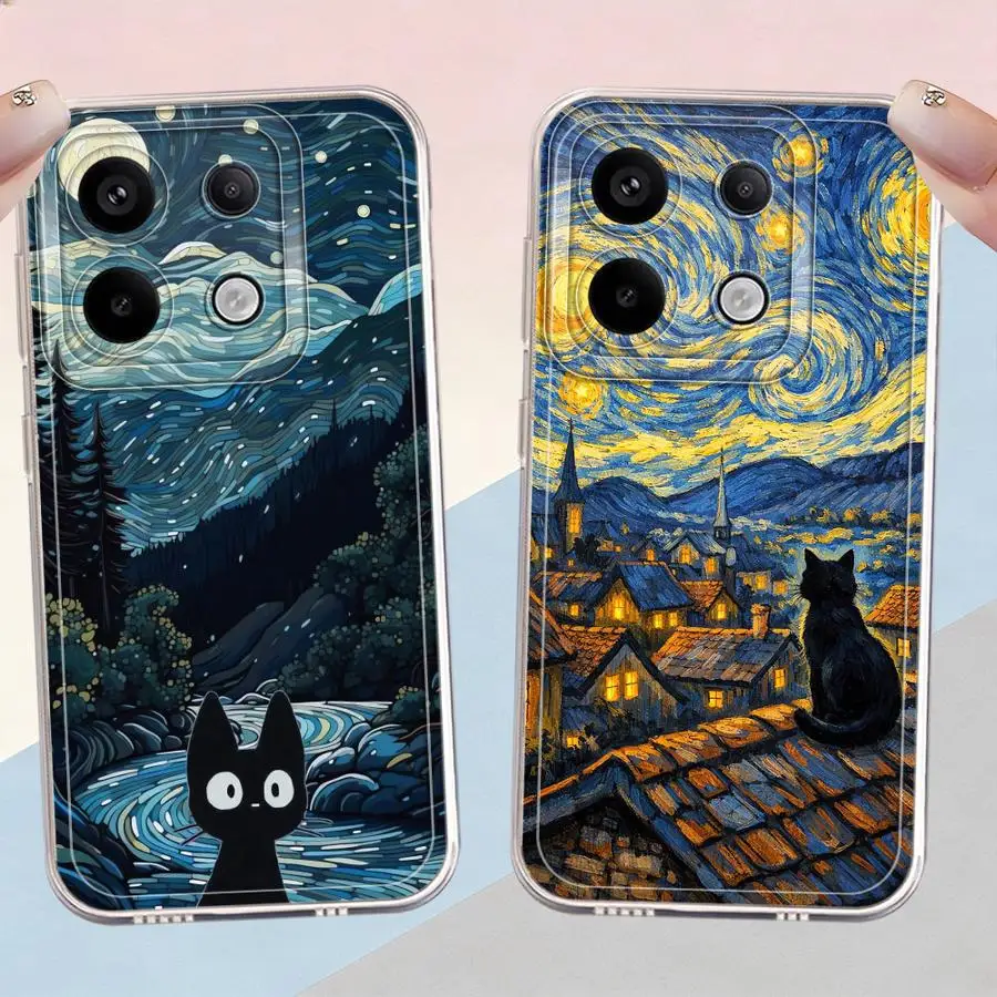 Case for Xiaomi Redmi Note 14 Pro Plus 11 9 10 A4 11S 13C 12S 10S Note 13 14C 12 Soft Phone Cover Van Gogh Starry Night Cat
Case for Xiaomi Redmi Note 14 Pro Plus 11 9 10 A4 11S 13C 12S 10S Note 13 14C 12 Soft Phone Cover Van Gogh Starry Night Cat