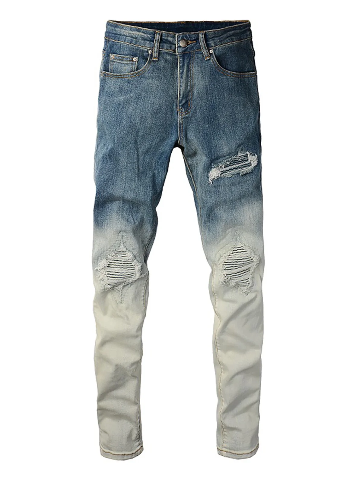 Американские джинсы-скинни с рваными элементами в стиле High Street для мужчин, модные молодежные брюки с высокой талией, износостойкие
Американские джинсы-скинни с рваными элементами в стиле High Street для мужчин, модные молодежные брюки с высокой талией, износостойкие