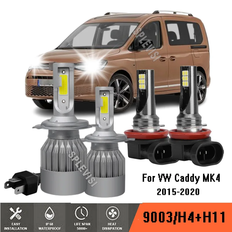 4Pc LED Headlight Bulbs High-Low Fog Bulbs Conversion Set 6000K White For Volkswagen VW Caddy MK4 2015-2020 2016 2017 2018 2019
4Pc LED Headlight Bulbs High-Low Fog Bulbs Conversion Set 6000K White For Volkswagen VW Caddy MK4 2015-2020 2016 2017 2018 2019