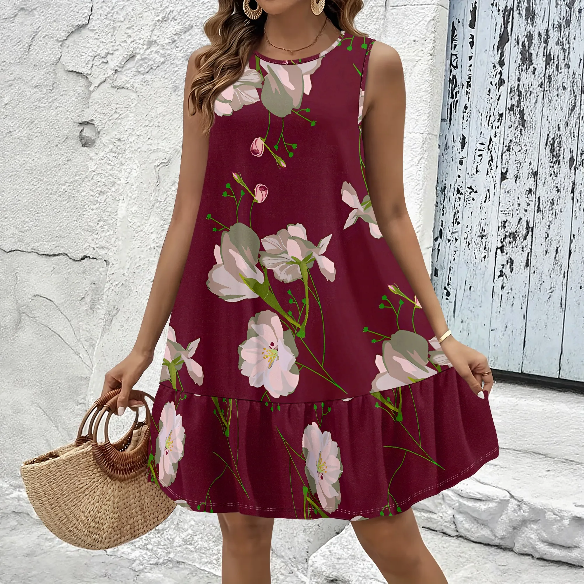 Spring And Summer Women's Dresses, Fashionable 3D Printed Casual Dresses, Sleeveless Round Neck Versatile Dresses.
Spring And Summer Women's Dresses, Fashionable 3D Printed Casual Dresses, Sleeveless Round Neck Versatile Dresses.