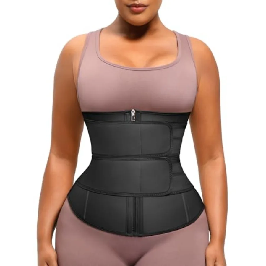 Waist Trainer for Women Belly Fat Long Torso Sauna Workout 2 Belt With Zipper 7 Steel Bones Corset
Waist Trainer for Women Belly Fat Long Torso Sauna Workout 2 Belt With Zipper 7 Steel Bones Corset