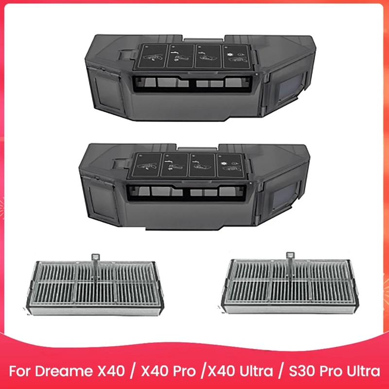 Dust Box With Hepa Filter For Dreame X40 / X40 Pro /X40 Ultra / S30 Pro Ultra Vacuum Cleaner Replacement Parts Trash Dust Box
Dust Box With Hepa Filter For Dreame X40 / X40 Pro /X40 Ultra / S30 Pro Ultra Vacuum Cleaner Replacement Parts Trash Dust Box