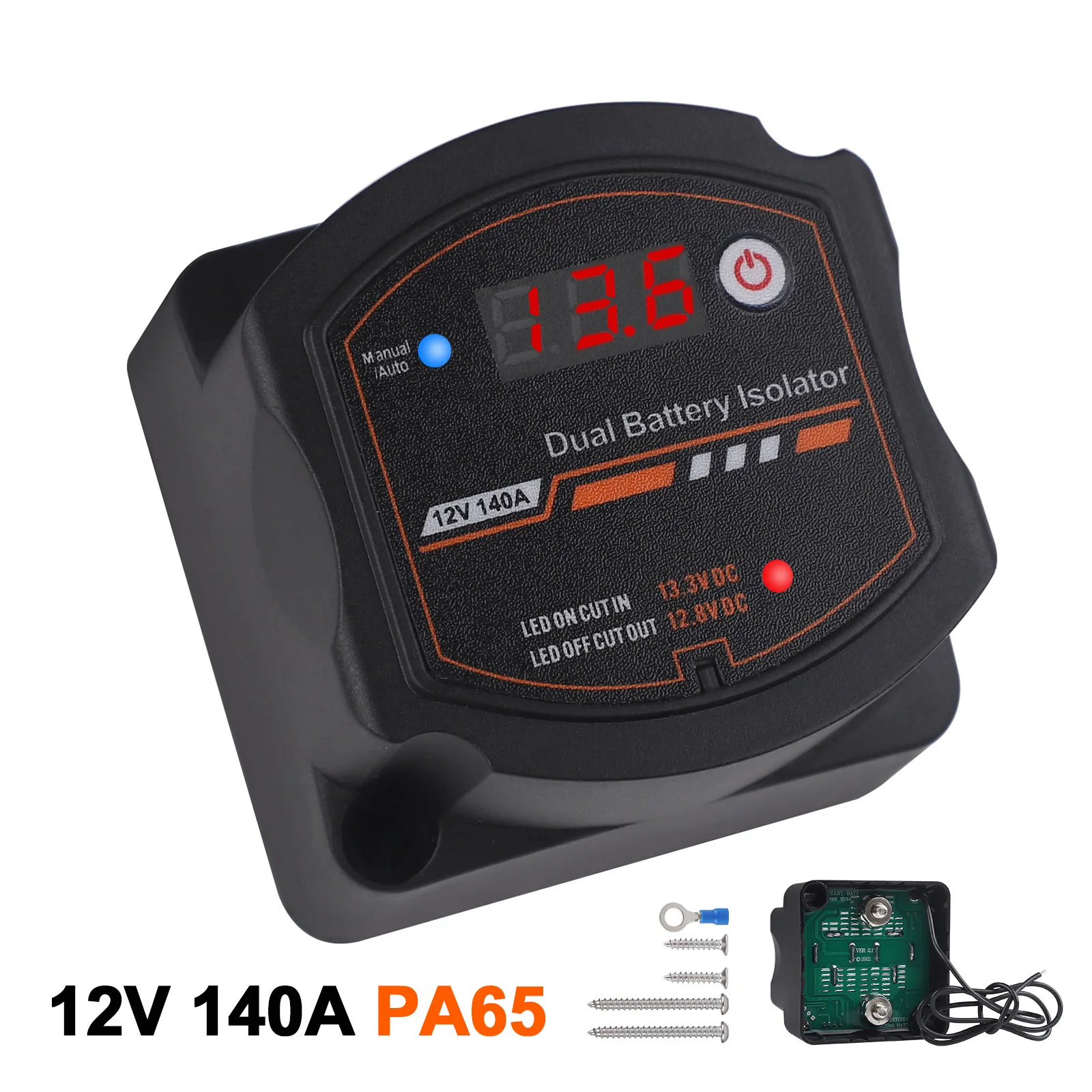 New 12V 140A Dual Battery Isolator with Auto/Manual Control - VSR Voltage Sensitive Relay for RV, ATV, Boat, Campervan & More
New 12V 140A Dual Battery Isolator with Auto/Manual Control - VSR Voltage Sensitive Relay for RV, ATV, Boat, Campervan & More