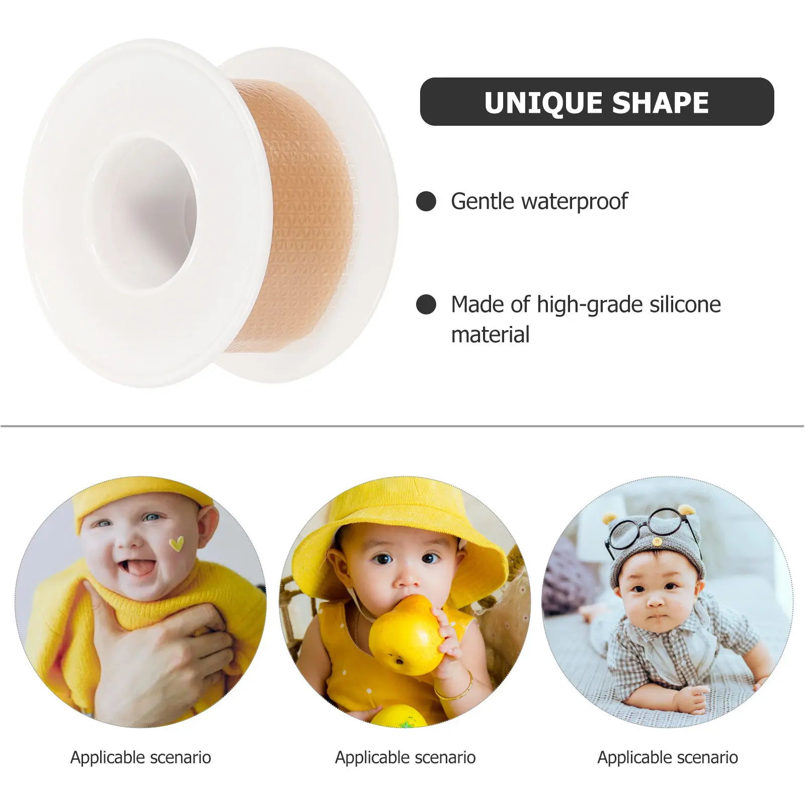 Baby Auricle Correction Patch Safe Silicone Low Sensitivity Newborn Infant Ear Aesthetic Corrector Protruding Malformation
Baby Auricle Correction Patch Safe Silicone Low Sensitivity Newborn Infant Ear Aesthetic Corrector Protruding Malformation