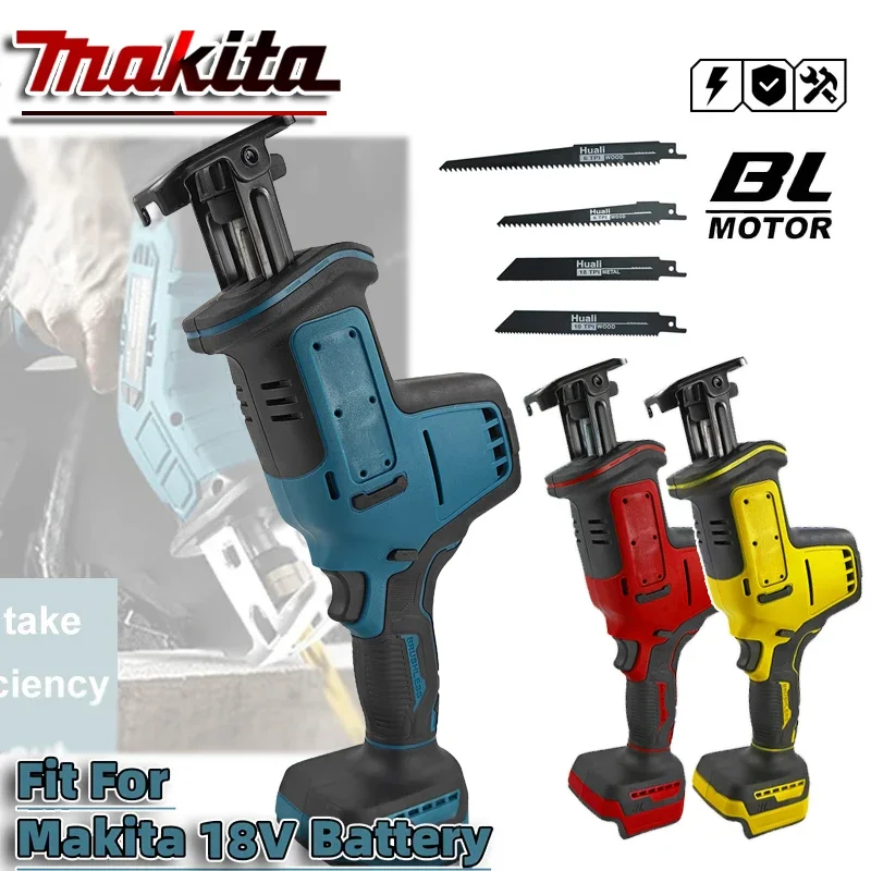 Makita Reciprocating Saw Cordless Brushless Speed Adjustable Metal Wood Electric Saw Power Tool for DEWALT/Milwaukee 18V Battery
Makita Reciprocating Saw Cordless Brushless Speed Adjustable Metal Wood Electric Saw Power Tool for DEWALT/Milwaukee 18V Battery
