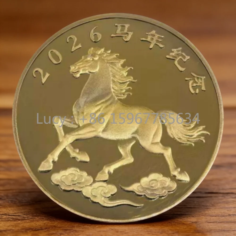 Монета-сувенир «Год Лошади 2026» — Лунный китайский Новый год, монета на удачу, позолоченная 24-каратным золотом, подарки, изделия ручной работы
Монета-сувенир «Год Лошади 2026» — Лунный китайский Новый год, монета на удачу, позолоченная 24-каратным золотом, подарки, изделия ручной работы