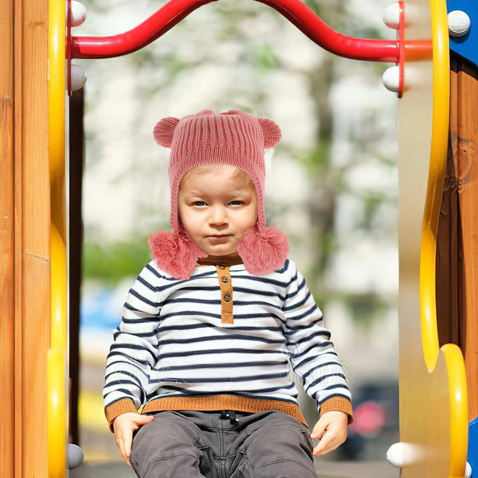 Ears Knitted Hat Pink S Warm Toddler Winter Hats Kids Furry Balls Children Knit Caps Material
Ears Knitted Hat Pink S Warm Toddler Winter Hats Kids Furry Balls Children Knit Caps Material