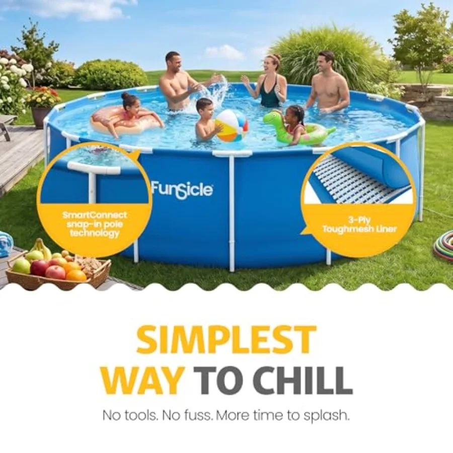 Activity 15' x 48" Round Outdoor Above Ground Swimming Pool, Includes Repair Patch
Activity 15' x 48" Round Outdoor Above Ground Swimming Pool, Includes Repair Patch