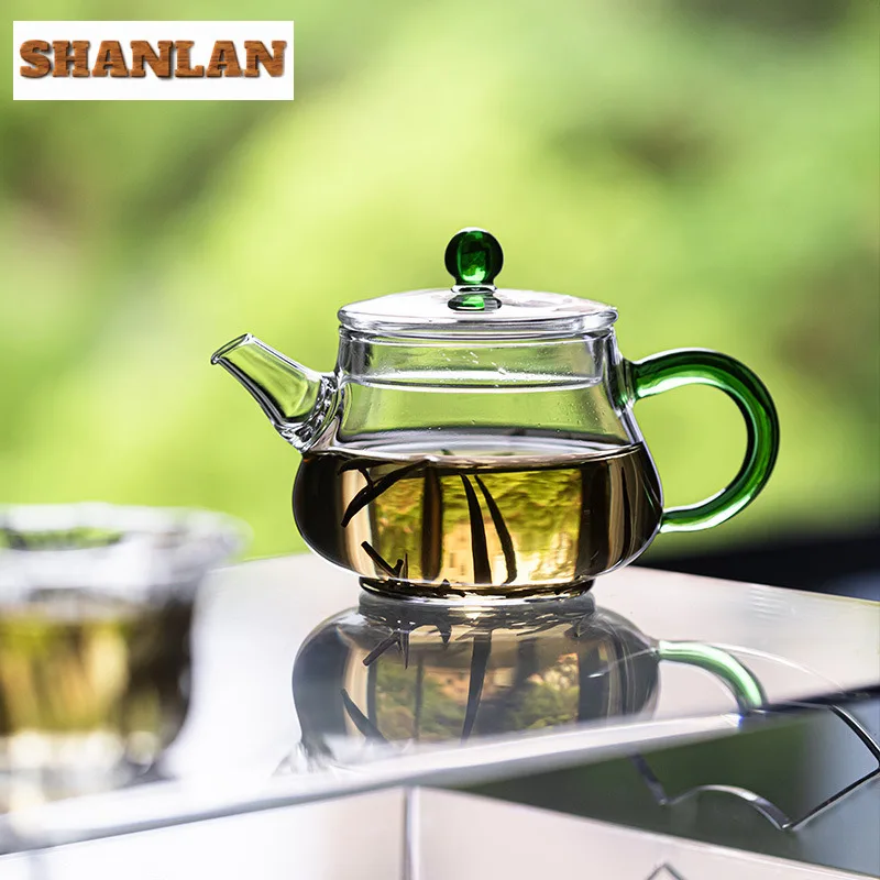 230ml Exquisite Heat Resistant Glass Teapot Antique Tea Infuser Pot Tea Maker Kettle With Strainer Green Flower Tea Services
230ml Exquisite Heat Resistant Glass Teapot Antique Tea Infuser Pot Tea Maker Kettle With Strainer Green Flower Tea Services