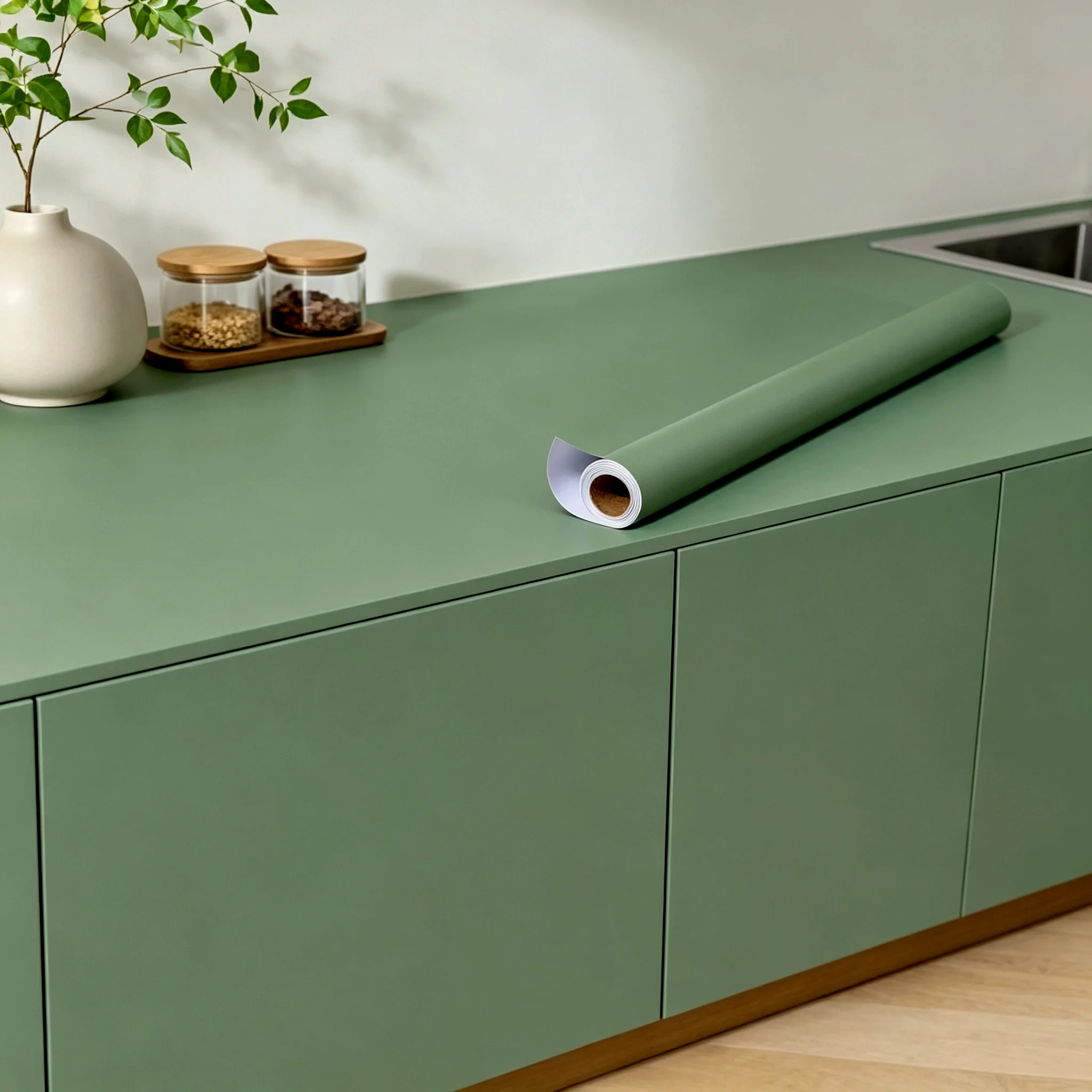 55cmWidth Green Matt Self-Adhesive Film Sticker for Furniture Kitchen Cupboards Tables Renovation Thickened Protection Wallpaper
55cmWidth Green Matt Self-Adhesive Film Sticker for Furniture Kitchen Cupboards Tables Renovation Thickened Protection Wallpaper
