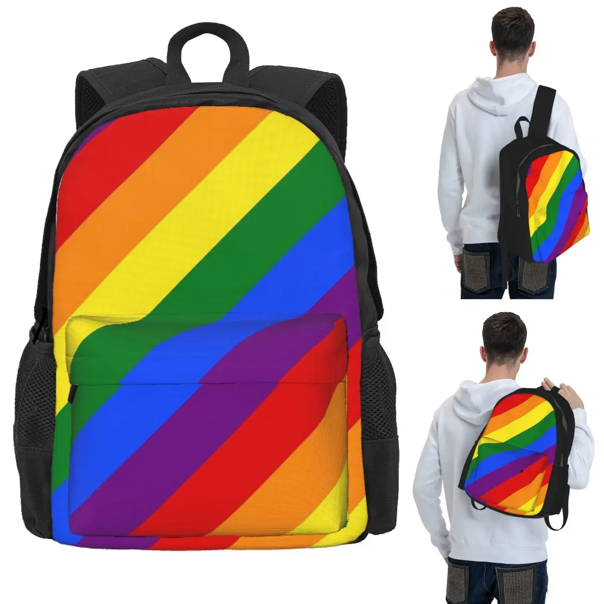 Gay Pride Flag Student Backpack School Bag Hiking Travel Daypack for Boys Girls Bookbag Shoulder Bags
Gay Pride Flag Student Backpack School Bag Hiking Travel Daypack for Boys Girls Bookbag Shoulder Bags