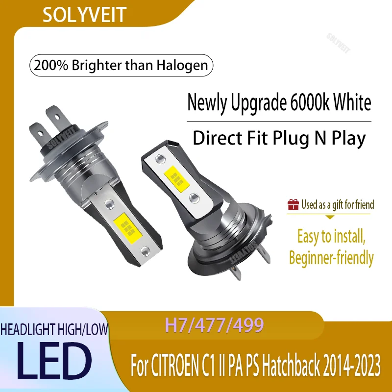 H7/477/499 LED Headlight Bulb High/Low 12v IP67 Waterproof For CITROEN C1 II PA PS Hatchback 2014-2018 2019 2020 2021 2022 2023
H7/477/499 LED Headlight Bulb High/Low 12v IP67 Waterproof For CITROEN C1 II PA PS Hatchback 2014-2018 2019 2020 2021 2022 2023