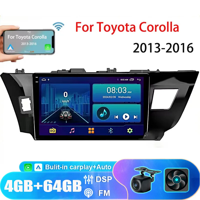10“6+128GB Android13 For Toyota Corolla 2013-2016 Wireless Carplay QLED Touch Screen GPS Navi Car Player WIFI Auto BT
10“6+128GB Android13 For Toyota Corolla 2013-2016 Wireless Carplay QLED Touch Screen GPS Navi Car Player WIFI Auto BT