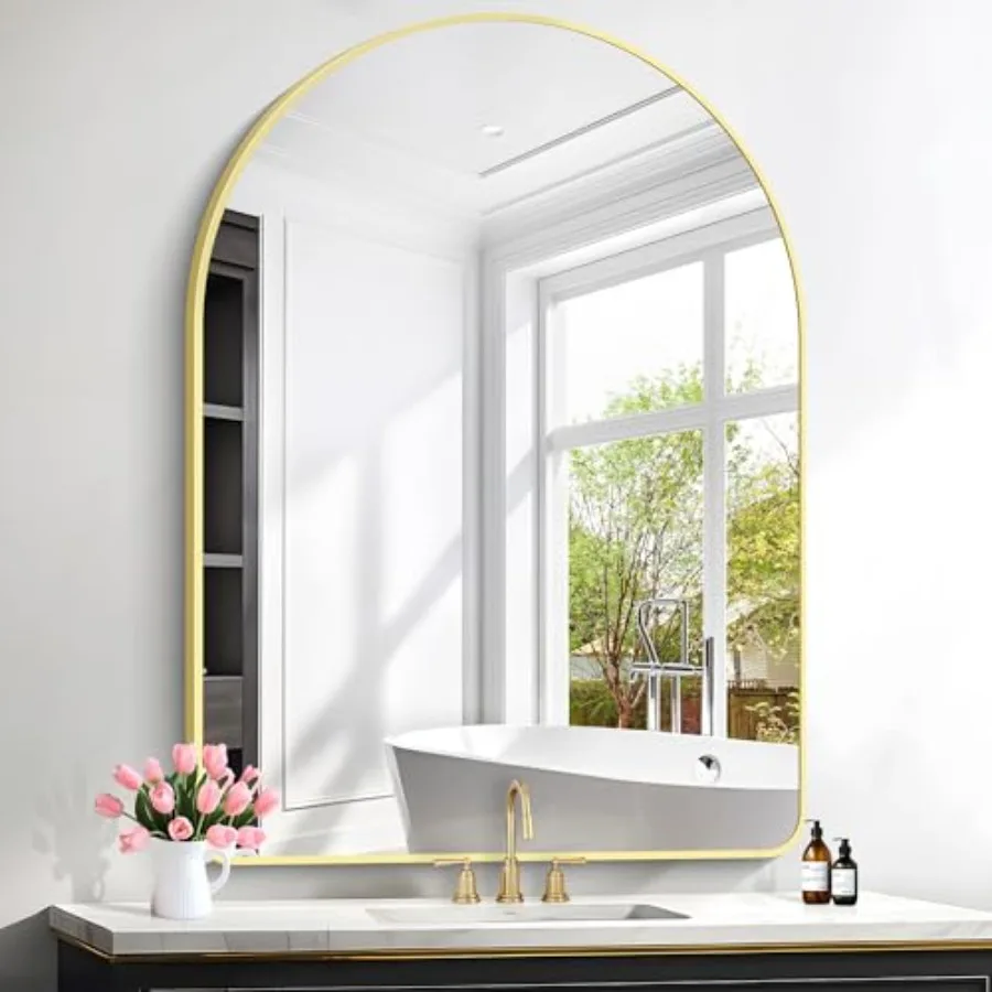 Large Arched Wall Mirror 48x36 Inch, Arch Bathroom Mirror with Aluminum Frame, Arched Mirror for Dresser, Fireplace, Entryway,
Large Arched Wall Mirror 48x36 Inch, Arch Bathroom Mirror with Aluminum Frame, Arched Mirror for Dresser, Fireplace, Entryway,