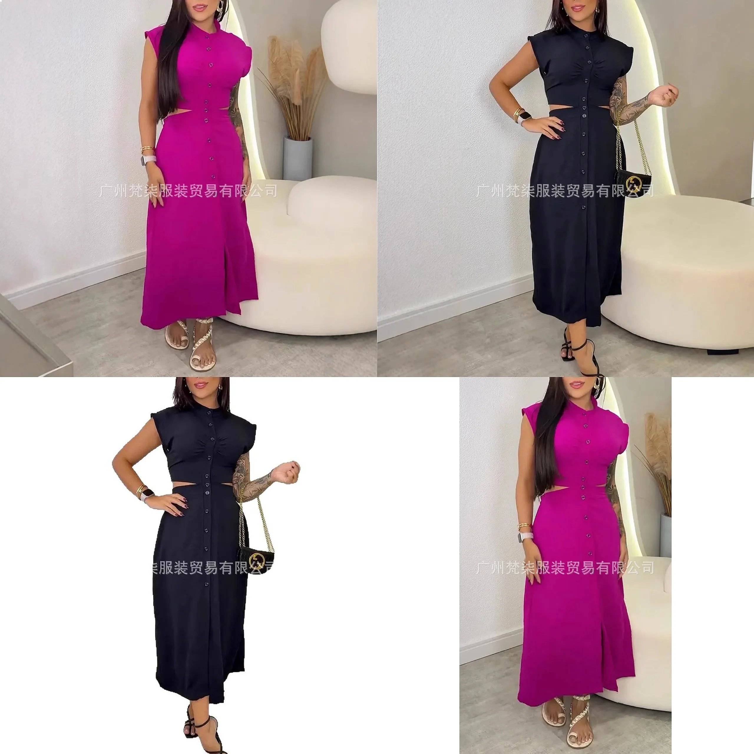 Womens Sleeveless Button Down Dress Summer Spring Casual Plain Solid Bodycon Mini Dresses
Womens Sleeveless Button Down Dress Summer Spring Casual Plain Solid Bodycon Mini Dresses