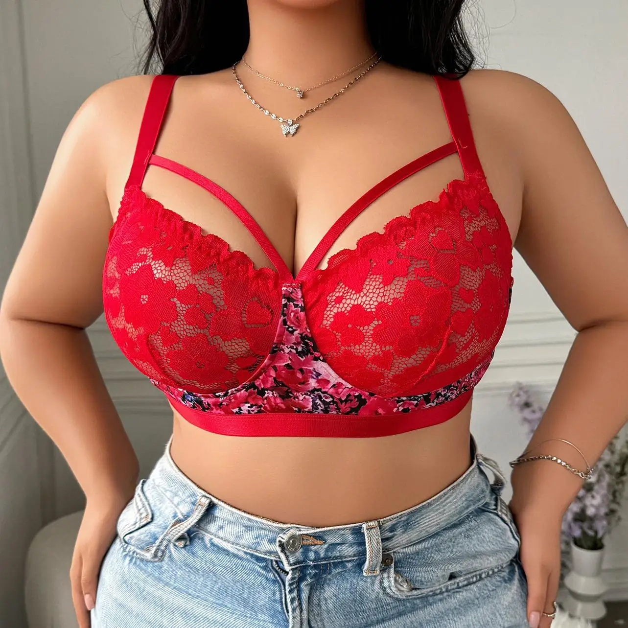 Sexy plus size Ultra-thin Lace Bras Women's Push Up Bra Hollow Out Transparent Gathered Underwear Elegant Ladies Bow Underwire
Sexy plus size Ultra-thin Lace Bras Women's Push Up Bra Hollow Out Transparent Gathered Underwear Elegant Ladies Bow Underwire
