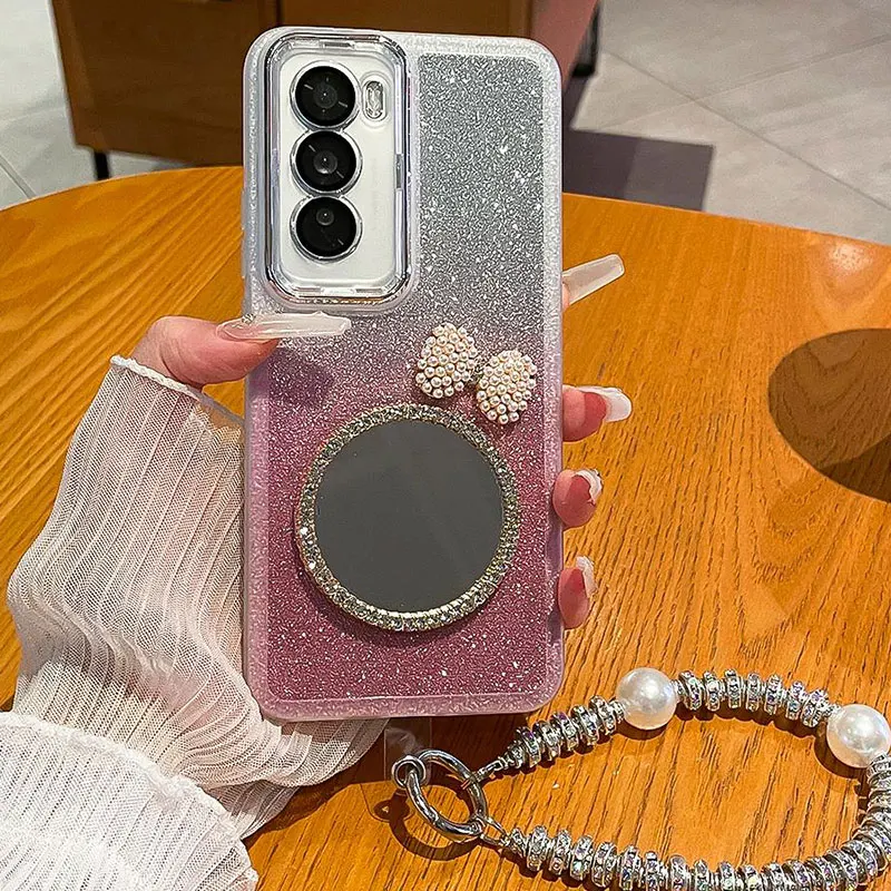 Glitter Diamond Bracelet Case For OPPO Reno 12 F Reno11 Reno10 Realme 11 12 pro plus A79 A98 Mirror Shockproof Cover Case Reno12
Glitter Diamond Bracelet Case For OPPO Reno 12 F Reno11 Reno10 Realme 11 12 pro plus A79 A98 Mirror Shockproof Cover Case Reno12