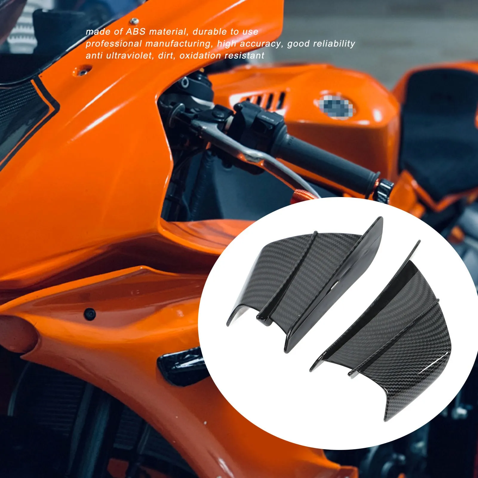 1 Pair Motorcycle Aerodynamic Wing Carbon Fibre Style Side Fairings Winglets Universal Fit
1 Pair Motorcycle Aerodynamic Wing Carbon Fibre Style Side Fairings Winglets Universal Fit