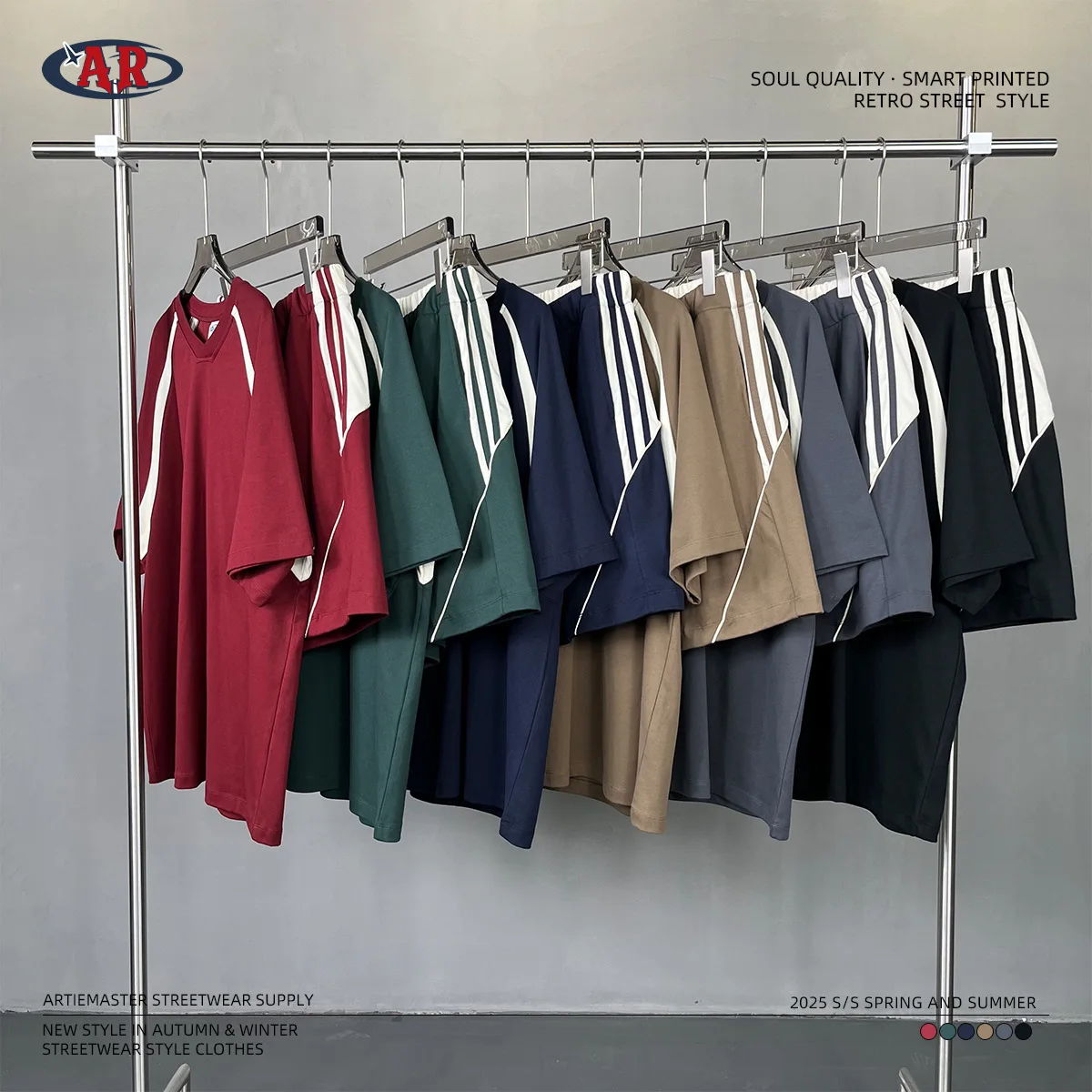 Color Blocked Striped Shorts T-shirt Set Men Women Loose Quick Drying Sportswear Two-piece Set Fitness Running Breathable Trendy
Color Blocked Striped Shorts T-shirt Set Men Women Loose Quick Drying Sportswear Two-piece Set Fitness Running Breathable Trendy