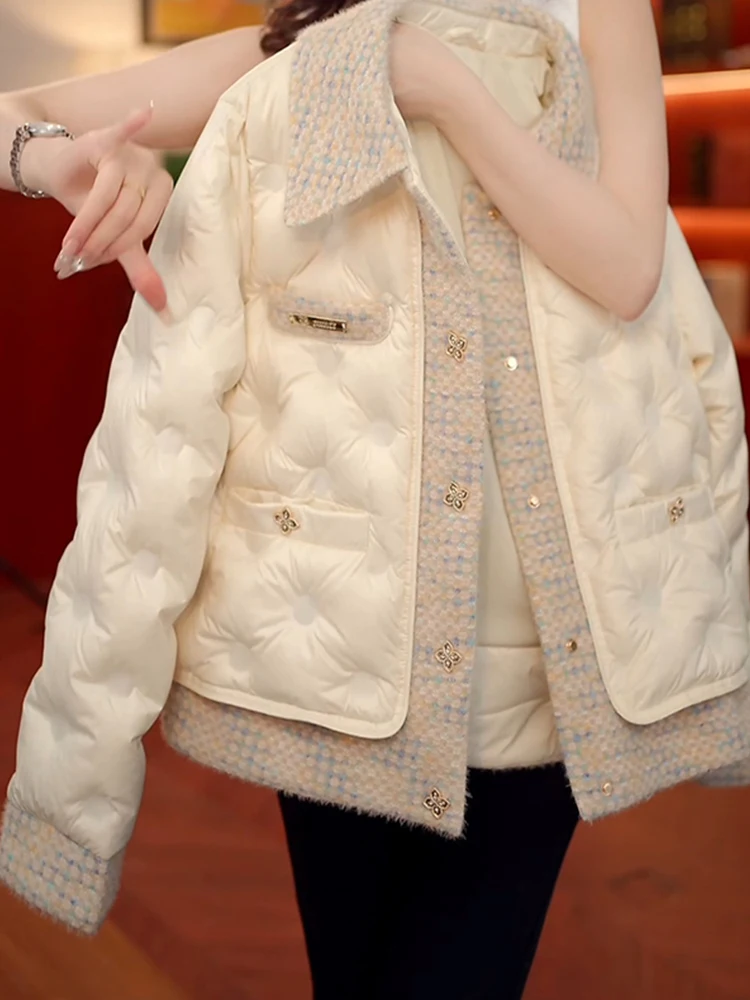 Stylish Thick down Jacket Winter Coat New 2026 Cotton Puffer Korean Style Loose Fit Long Sleeve Short Length Stand Collar
Stylish Thick down Jacket Winter Coat New 2026 Cotton Puffer Korean Style Loose Fit Long Sleeve Short Length Stand Collar