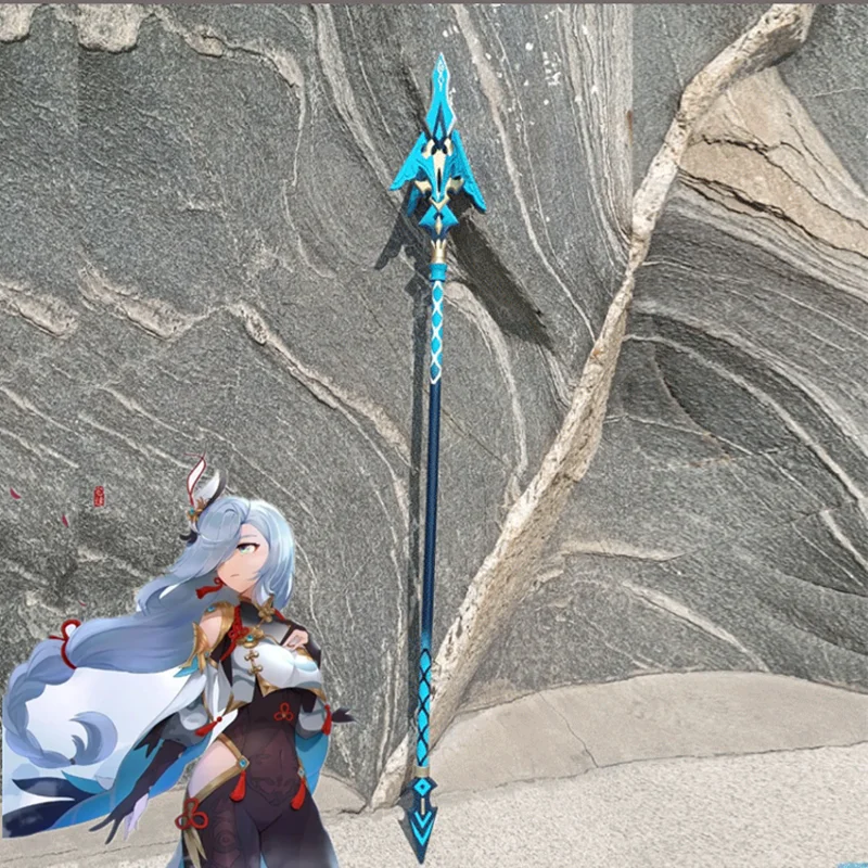 New Genshin Impact Weapon 1:1Shenhe Arms Cosplay Calamity Queller Handheld 3D Spear Prop Halloween Christmas Cosplay Accessories
New Genshin Impact Weapon 1:1Shenhe Arms Cosplay Calamity Queller Handheld 3D Spear Prop Halloween Christmas Cosplay Accessories