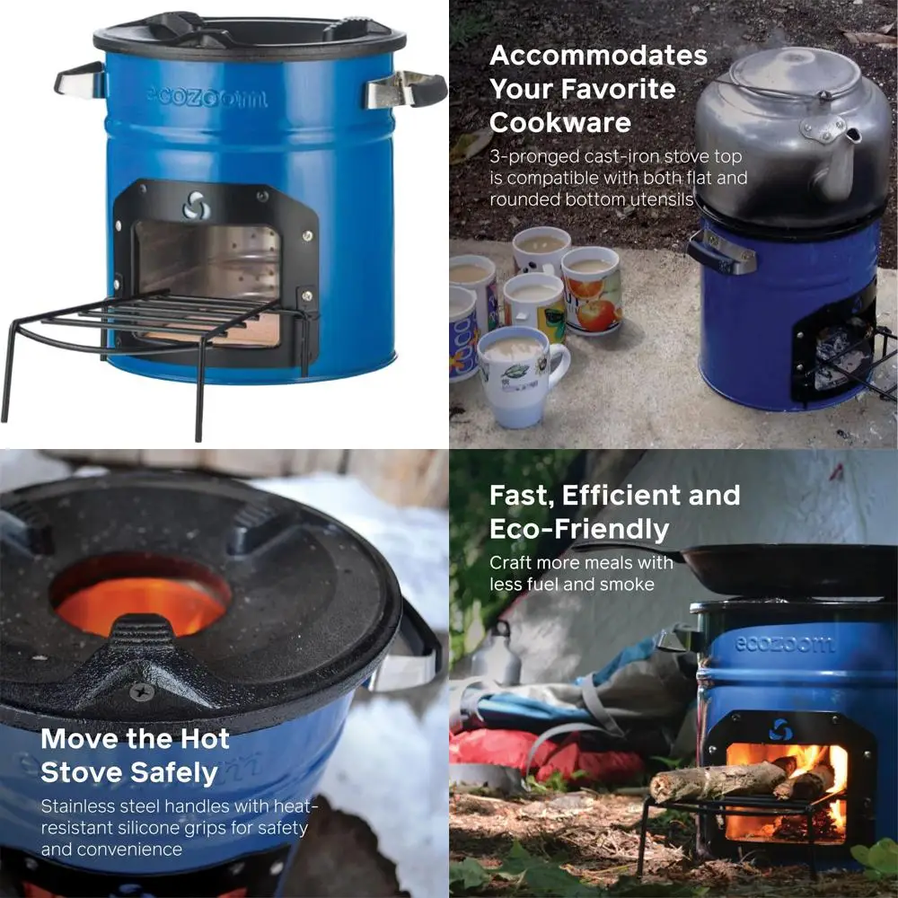 Portable Heavy-Duty Wood-Burning Camp Stove for Outdoor Cooking
Portable Heavy-Duty Wood-Burning Camp Stove for Outdoor Cooking