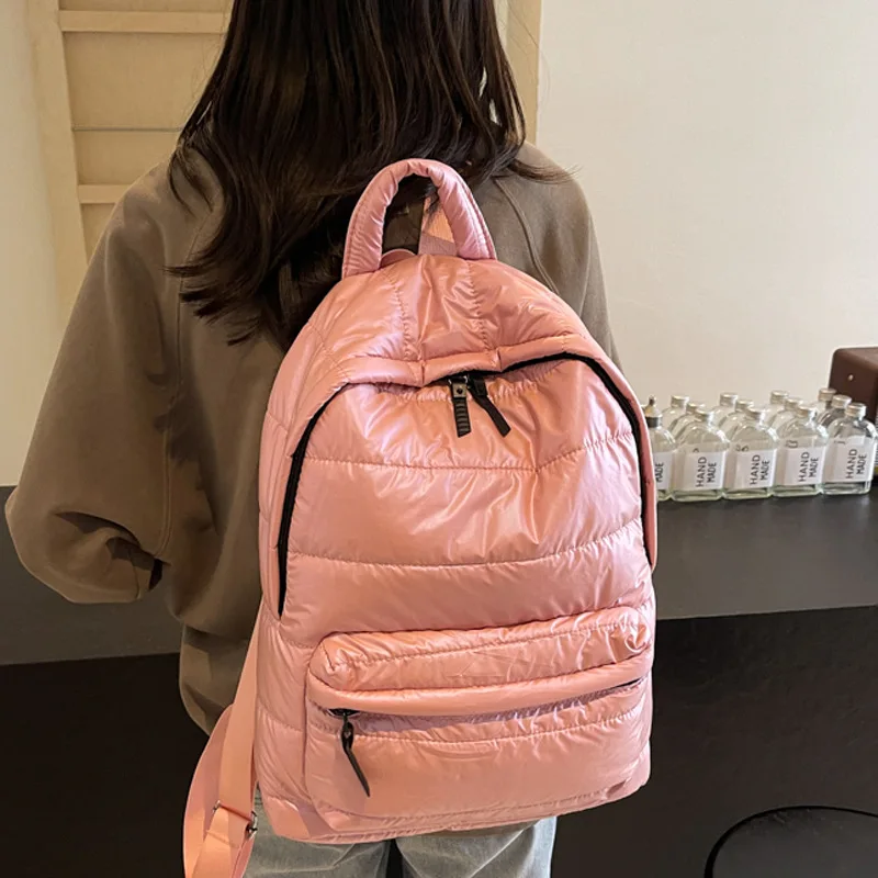 Solid Down Knapsack Large Capacity Quilted Backpack Teen Student Schoolbag Multi-pocket Rucksack Puffer Cotton Versatile Bookbag
Solid Down Knapsack Large Capacity Quilted Backpack Teen Student Schoolbag Multi-pocket Rucksack Puffer Cotton Versatile Bookbag