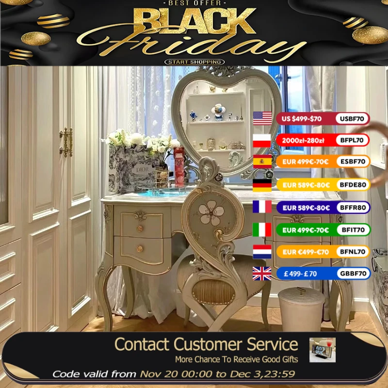 Роскошный деревянный туалетный столик с ящиками, современный органайзер для ювелирных изделий, большой комод для девочек, зеркальный стул, мебель Coiffeuse De Chambre
Роскошный деревянный туалетный столик с ящиками, современный органайзер для ювелирных изделий, большой комод для девочек, зеркальный стул, мебель Coiffeuse De Chambre